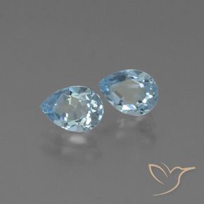 Pedras preciosas de Topázio Céu azul natural de 1.79 ct, Formato de pêra, VVS