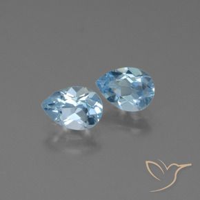 Pedras preciosas de Topázio Céu azul natural de 1.65 ct, Formato de pêra, VS