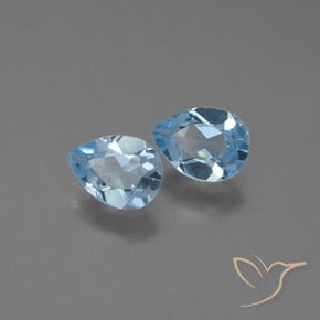 Pedras preciosas de Topázio Céu azul natural de 1.65 ct, Formato de pêra, VVS