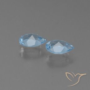 Pedras preciosas de Topázio Céu azul natural de 1.65 ct, Formato de pêra, VVS