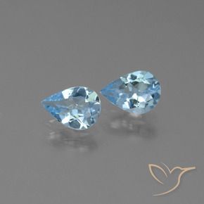 Pedras preciosas de Topázio Céu azul natural de 1.27 ct, Formato de pêra, VVS-VS