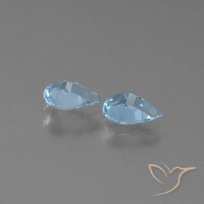 Pedras preciosas de Topázio Céu azul natural de 1.27 ct, Formato de pêra, VVS-VS