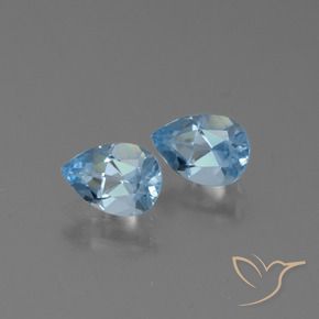 Pedras preciosas de Topázio Céu azul natural de 1.80 ct, Formato de pêra, VVS