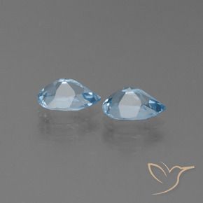 Pedras preciosas de Topázio Céu azul natural de 1.80 ct, Formato de pêra, VVS
