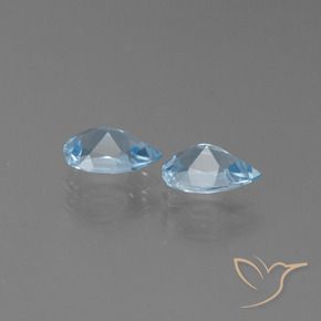 Pedras preciosas de Topázio Céu azul natural de 1.64 ct, Formato de pêra, VVS-VS