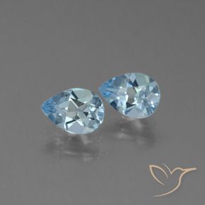 Pedras preciosas de Topázio Céu azul natural de 1.69 ct, Formato de pêra, VS
