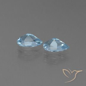 Pedras preciosas de Topázio Céu azul natural de 1.69 ct, Formato de pêra, VS