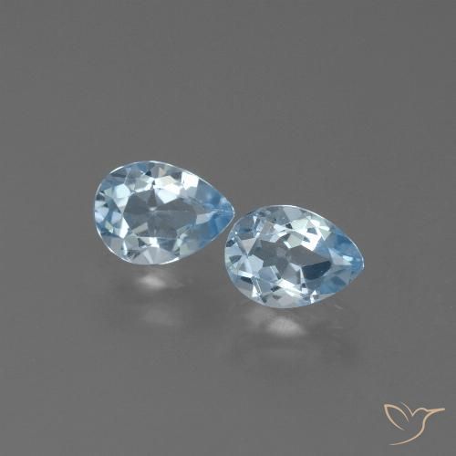 1.72ctw Natural Céu azul Topázio, Formato de pêra, VS
