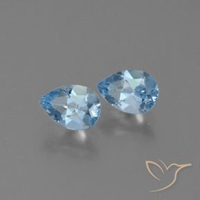 Pedras preciosas de Topázio Céu azul natural de 1.72 ct, Formato de pêra, VS