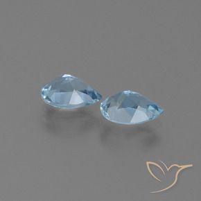 Pedras preciosas de Topázio Céu azul natural de 1.72 ct, Formato de pêra, VS
