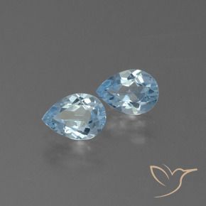 Pedras preciosas de Topázio Céu azul natural de 1.62 ct, Formato de pêra, VS