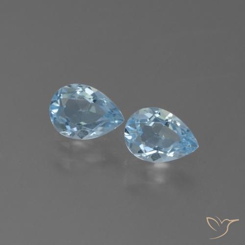 1.68ctw Natural Céu azul Topázio, Formato de pêra, VS