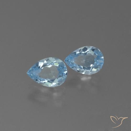 Pedras preciosas de Topázio Céu azul natural de 1.68 ct, Formato de pêra, VS