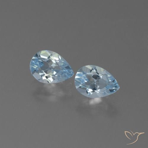 1.63ctw Natural Céu azul Topázio, Formato de pêra, VS