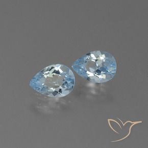 Pedras preciosas de Topázio Céu azul natural de 1.63 ct, Formato de pêra, VS
