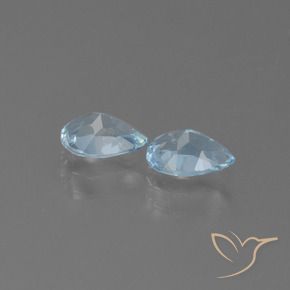 Pedras preciosas de Topázio Céu azul natural de 1.63 ct, Formato de pêra, VS