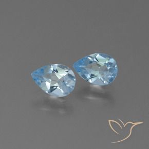 Pedras preciosas de Topázio Azul Suíço natural de 1.55 ct, Formato de pêra, VS