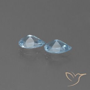 Pedras preciosas de Topázio Azul Suíço natural de 1.55 ct, Formato de pêra, VS