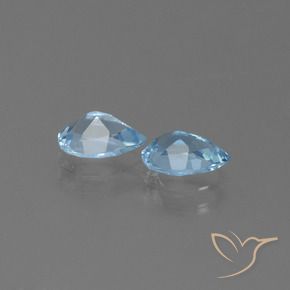 Pedras preciosas de Topázio Céu azul natural de 1.64 ct, Formato de pêra, VS