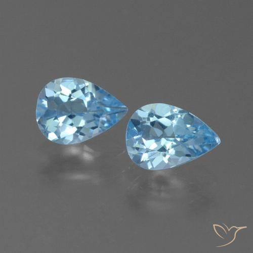 1.48ctw Natural Azul Suíço Topázio, Formato de pêra, VVS-VS