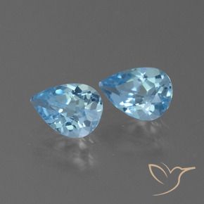 Pedras preciosas de Topázio Azul Suíço natural de 1.48 ct, Formato de pêra, VVS-VS