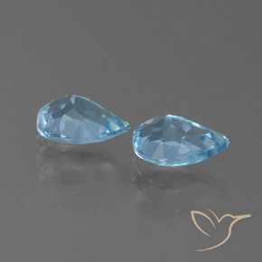 Pedras preciosas de Topázio Azul Suíço natural de 1.48 ct, Formato de pêra, VVS-VS