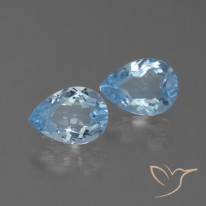 Pedras preciosas de Topázio Céu azul natural de 1.72 ct, Formato de pêra, VVS-VS