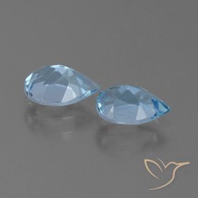 Pedras preciosas de Topázio Azul Suíço natural de 1.67 ct, Formato de pêra, VS