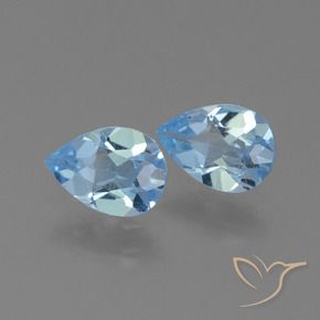 Pedras preciosas de Topázio Azul Suíço natural de 1.44 ct, Formato de pêra, VS