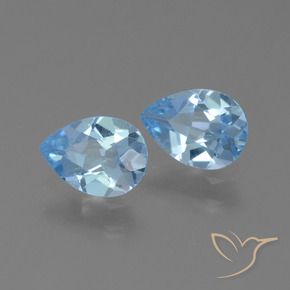 Pedras preciosas de Topázio Azul Suíço natural de 1.53 ct, Formato de pêra, VS