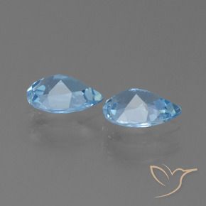 Pedras preciosas de Topázio Azul Suíço natural de 1.53 ct, Formato de pêra, VS