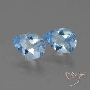 Pedras preciosas de Topázio Azul Suíço natural de 1.54 ct, Formato de pêra, VS