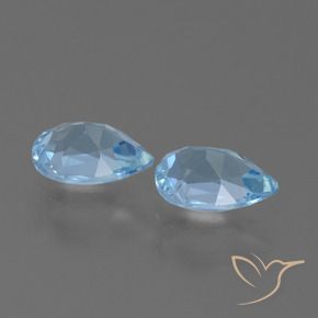 Pedras preciosas de Topázio Céu azul natural de 1.57 ct, Formato de pêra, VVS-VS