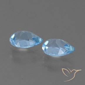 Pedras preciosas de Topázio Céu azul natural de 1.60 ct, Formato de pêra, VVS-VS