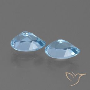 Pedras preciosas de Topázio Céu azul natural de 1.87 ct, Formato de pêra, VVS-VS