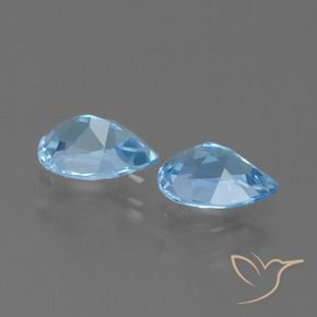 Pedras preciosas de Topázio Céu azul natural de 1.64 ct, Formato de pêra, VVS