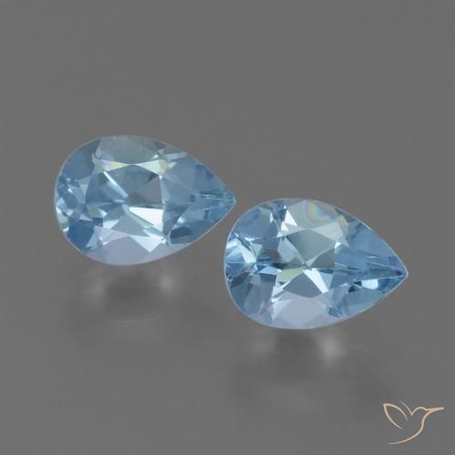 1.81ctw Natural Azul Suíço Topázio, Formato de pêra, VVS-VS