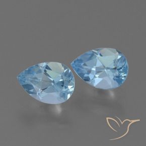 Pedras preciosas de Topázio Azul Suíço natural de 1.81 ct, Formato de pêra, VVS-VS