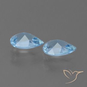 Pedras preciosas de Topázio Céu azul natural de 1.64 ct, Formato de pêra, VVS-VS
