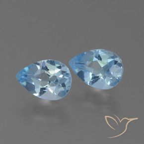 Pedras preciosas de Topázio Azul Suíço natural de 1.65 ct, Formato de pêra, VVS-VS
