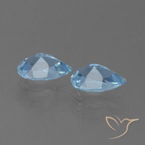 Pedras preciosas de Topázio Azul Suíço natural de 1.65 ct, Formato de pêra, VVS-VS