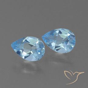 Pedras preciosas de Topázio Azul Suíço natural de 1.74 ct, Formato de pêra, VVS-VS