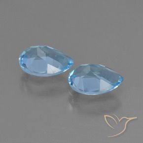 Pedras preciosas de Topázio Céu azul natural de 1.70 ct, Formato de pêra, VS