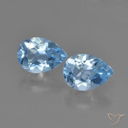 1.79ctw Natural Azul Suíço Topázio, Formato de pêra, VS