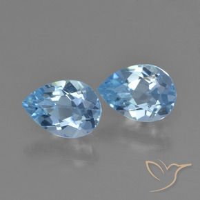 Pedras preciosas de Topázio Azul Suíço natural de 1.79 ct, Formato de pêra, VS