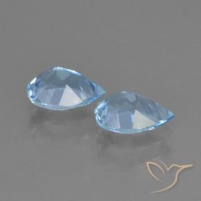 Pedras preciosas de Topázio Azul Suíço natural de 1.79 ct, Formato de pêra, VS