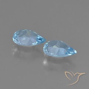 Pedras preciosas de Topázio Céu azul natural de 1.40 ct, Formato de pêra, VS