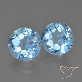 Pedras preciosas de Topázio Azul Suíço natural de 4.84 ct, Redondo, VVS-VS