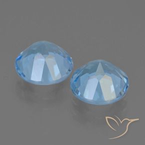 Pedras preciosas de Topázio Azul Suíço natural de 4.84 ct, Redondo, VVS-VS