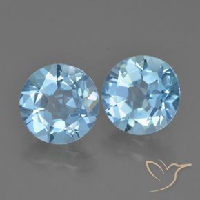Pedras preciosas de Topázio Céu azul natural de 4.48 ct, Redondo, VS